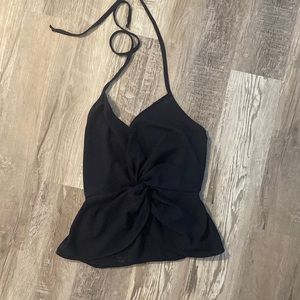 Marian Front Twist Halter Blouse